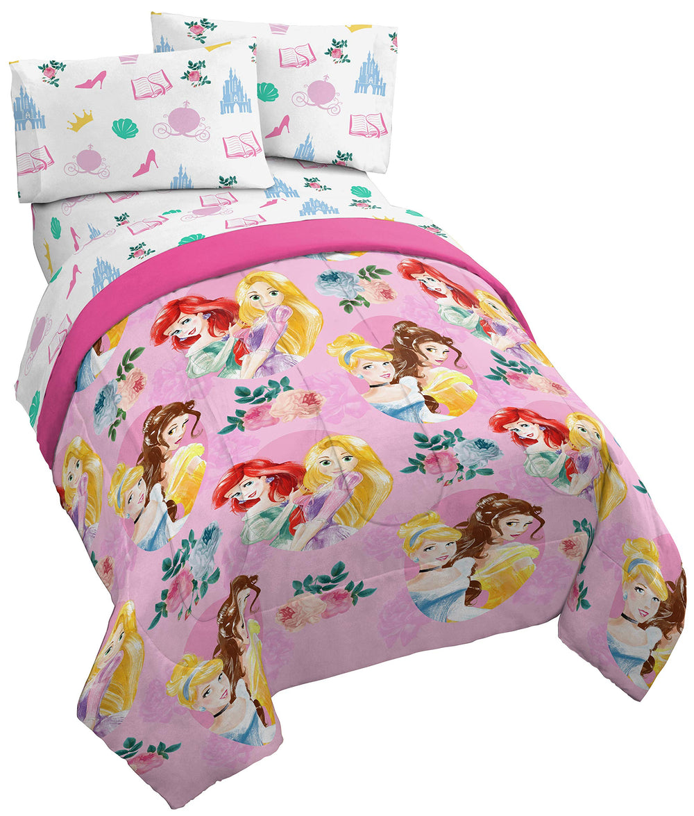 Jay Franco parure face avant montrant motif Disney Princess et ambiance rose accueillante