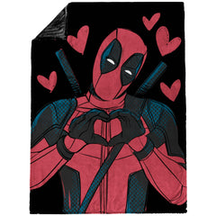 Jay Franco plaid Deadpool posé sur canapé pour chaleur et déco