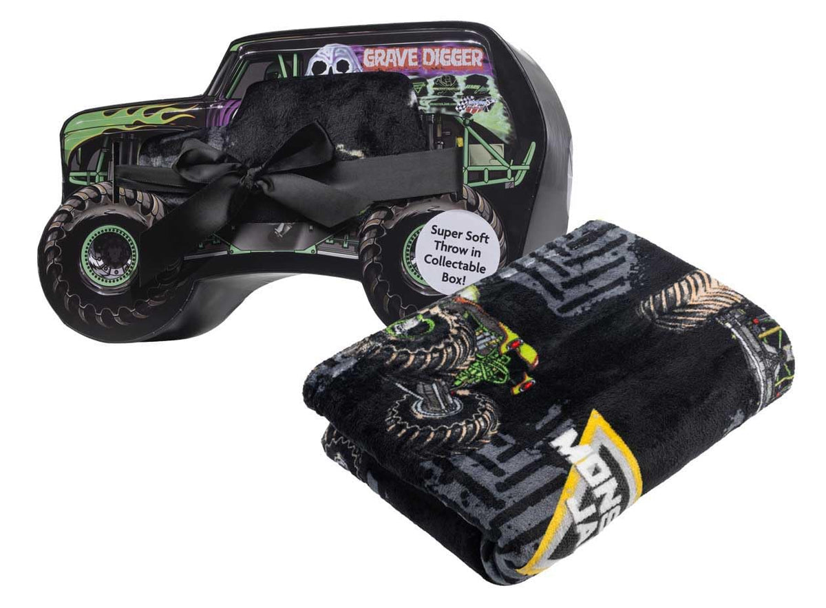 Jay Franco plaid face avant avec motif Monster Jam pour déco et confort