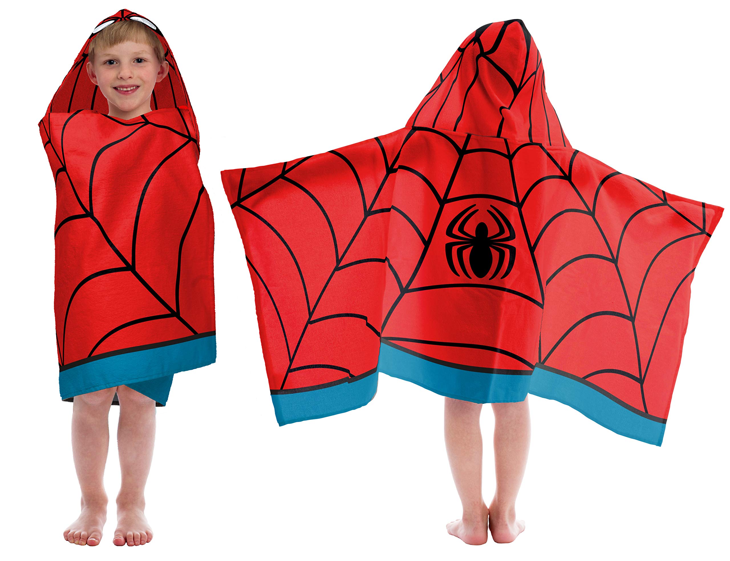 Jay Franco capuche 3D Spiderman gros plan montrant texture et amusement