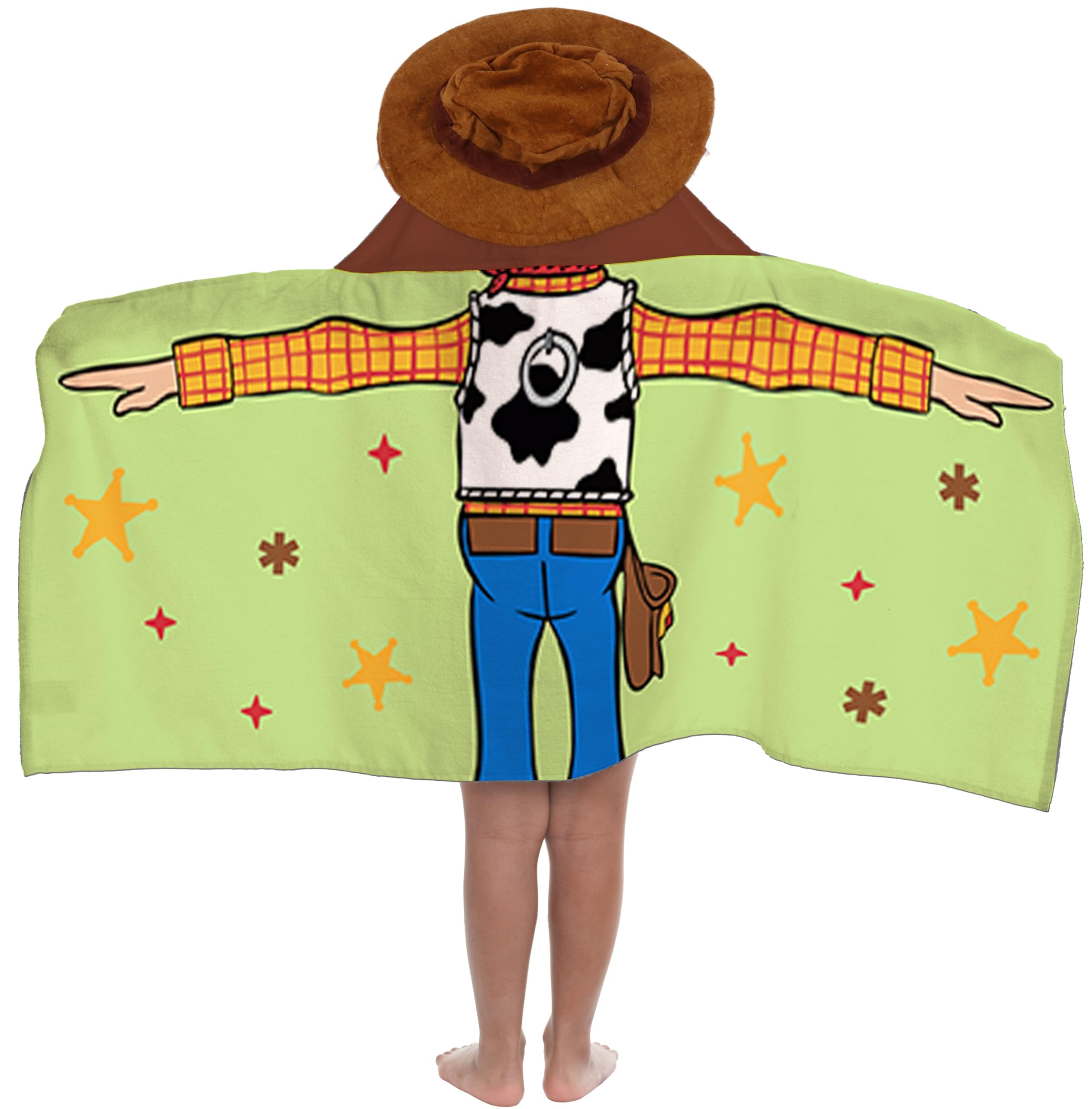 Serviette Jay Franco Woody vue de face montrant le motif et confort