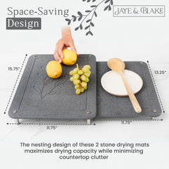 JAYE & BLAKE emboîtement des deux tapis, rangement compact et pratique