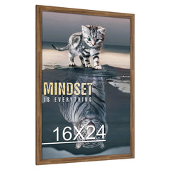 JDZIVTOP cadre 16x24 face avant montrant l'affiche et l'effet rustique