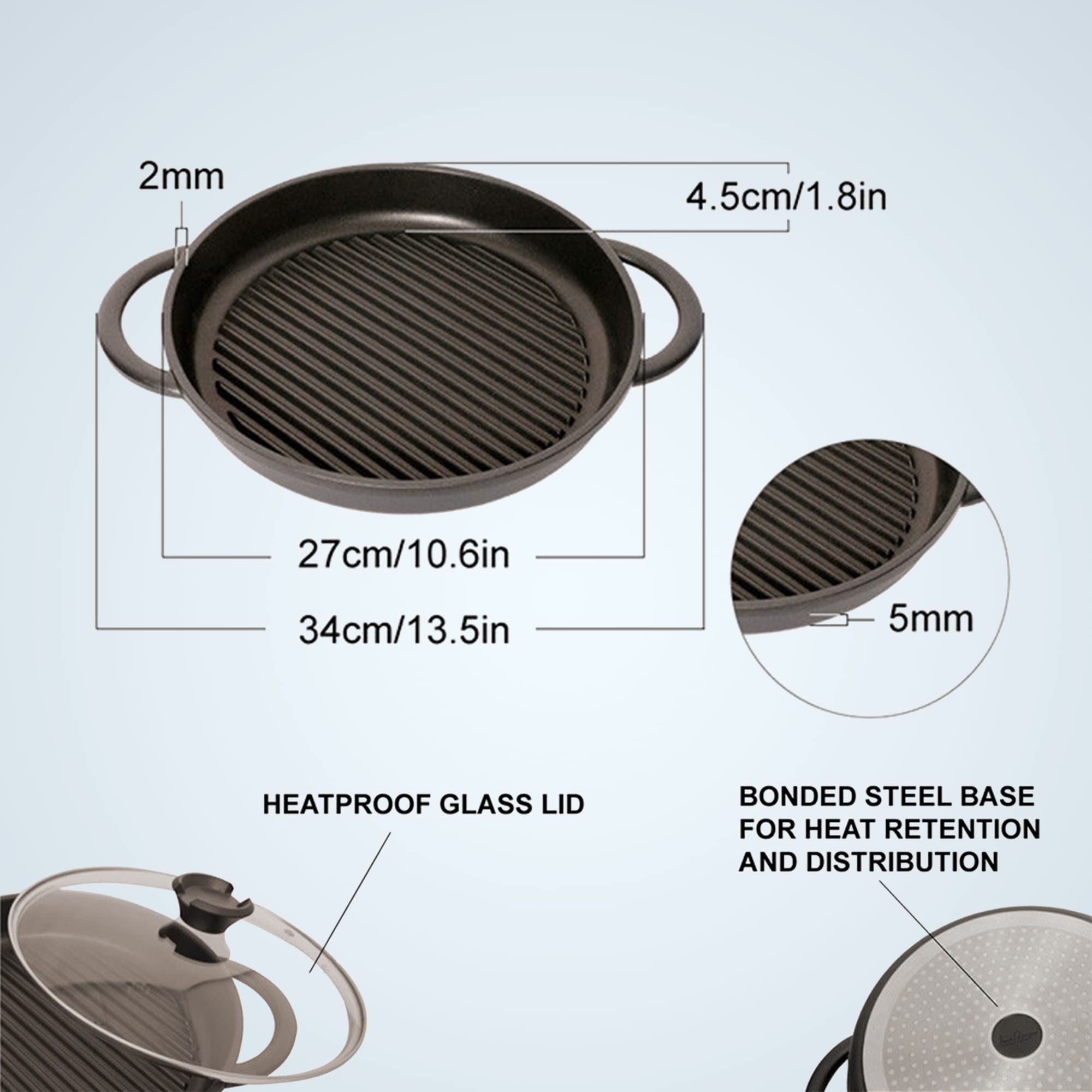 Jean-Patrique texture antiadhésive montrant surface lisse et cuisson sans matière grasse