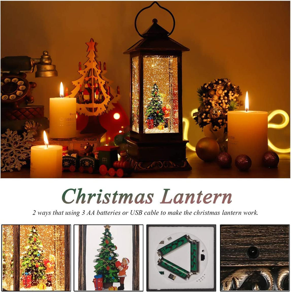 JEDAWN lanterne posée sur table de Noël, crée ambiance chaleureuse