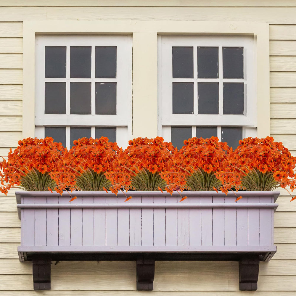 JEMONG jardinière sur rebord de fenêtre avec bouquets pour un rendu naturel