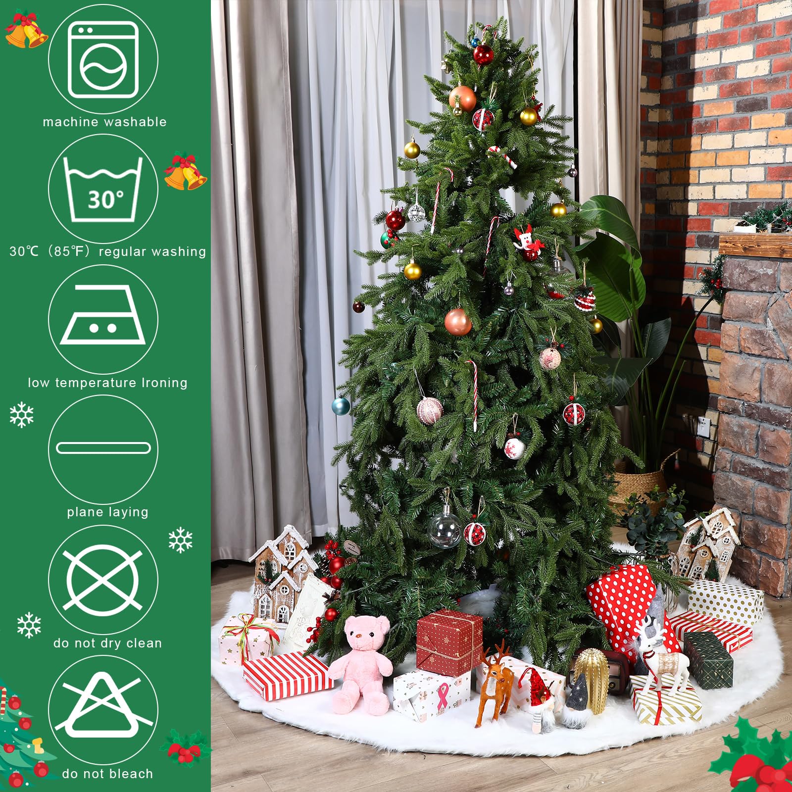 Jenaai jupon en usage entouré de cadeaux créant ambiance chaleureuse
