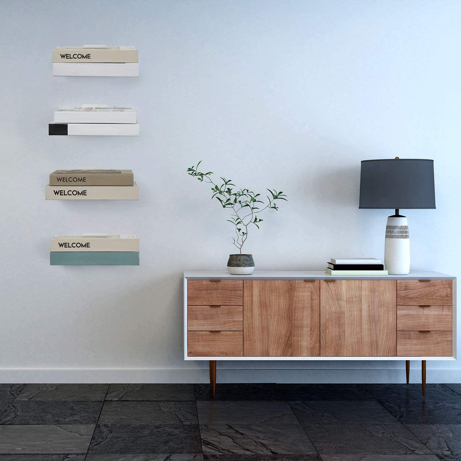 Jetec pack de six étagères installé créant mur galerie organisé