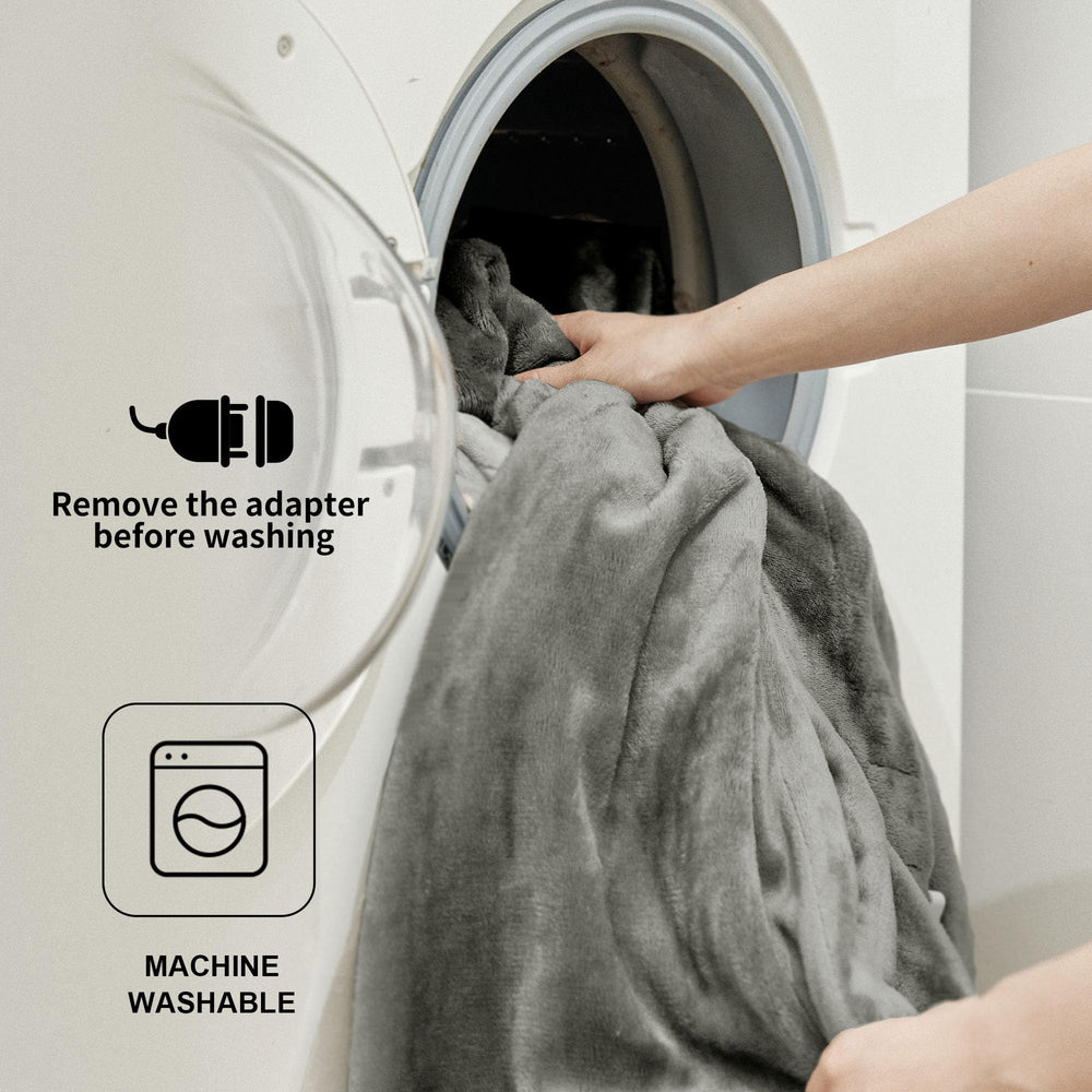 JET'S HOME couverture en usage sur lit king apportant chaleur partagée