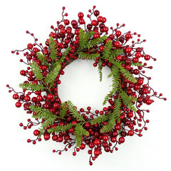 J'FLORU couronne sur porte donnant une entrée festive et accueillante