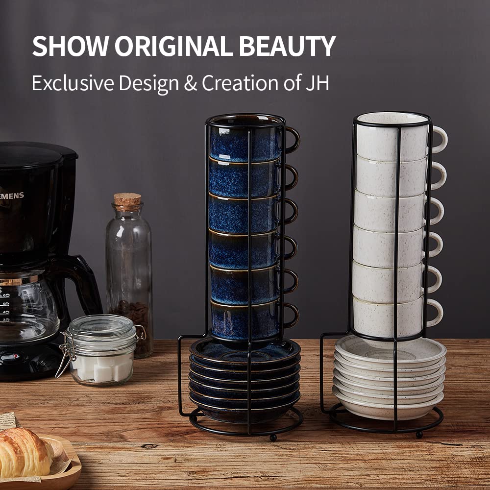 JIEMEI HOME tasses empilées dans cuisine, organisation facile