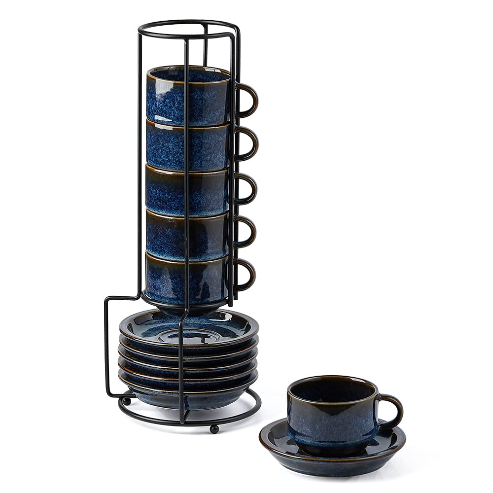 JIEMEI HOME ensemble de tasses espresso devant, rangement compact