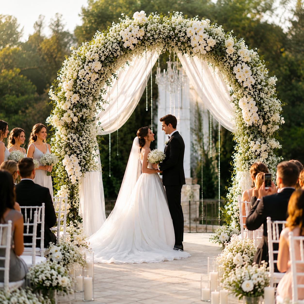 JIFTOK bouquet de mariée intégrant gypsophila pour une touche romantique