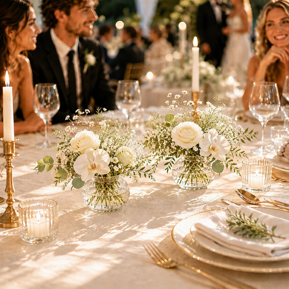 JIFTOK mise en scène café décoré avec gypsophila augmentant l'ambiance chaleureuse