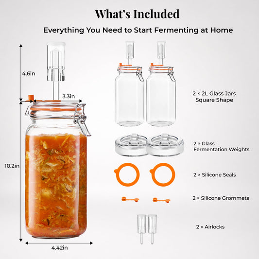 JILLMO gros plan du poids en verre maintenant les légumes immergés pour sécurité