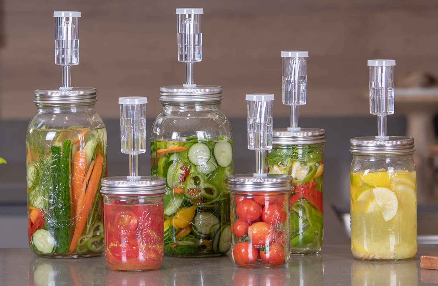 JILLMO poids en verre gros plan pour maintenir légumes immergés