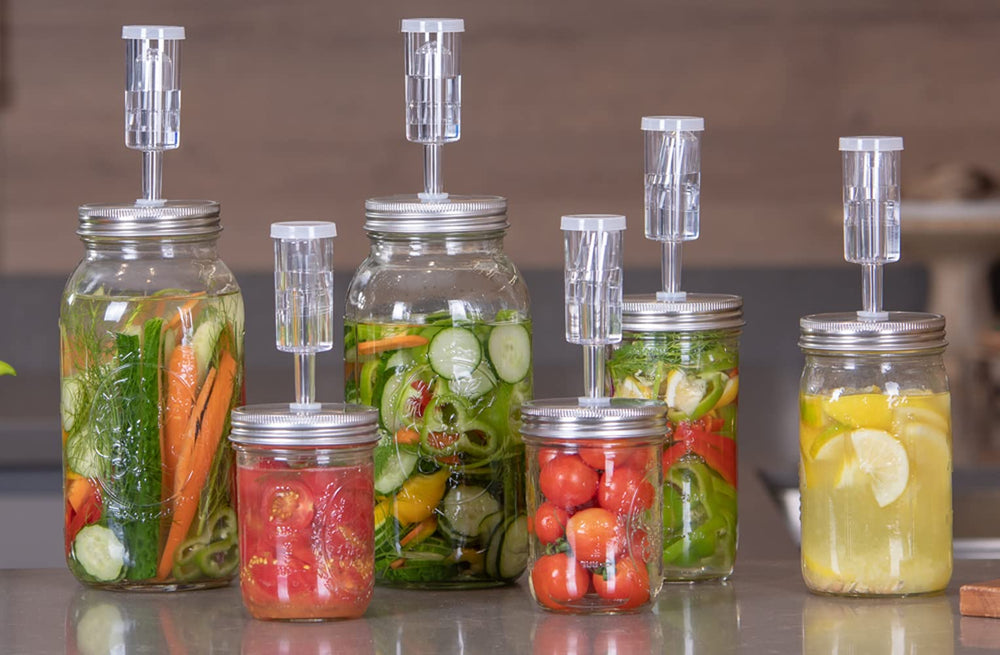 JILLMO poids en verre gros plan pour maintenir légumes immergés