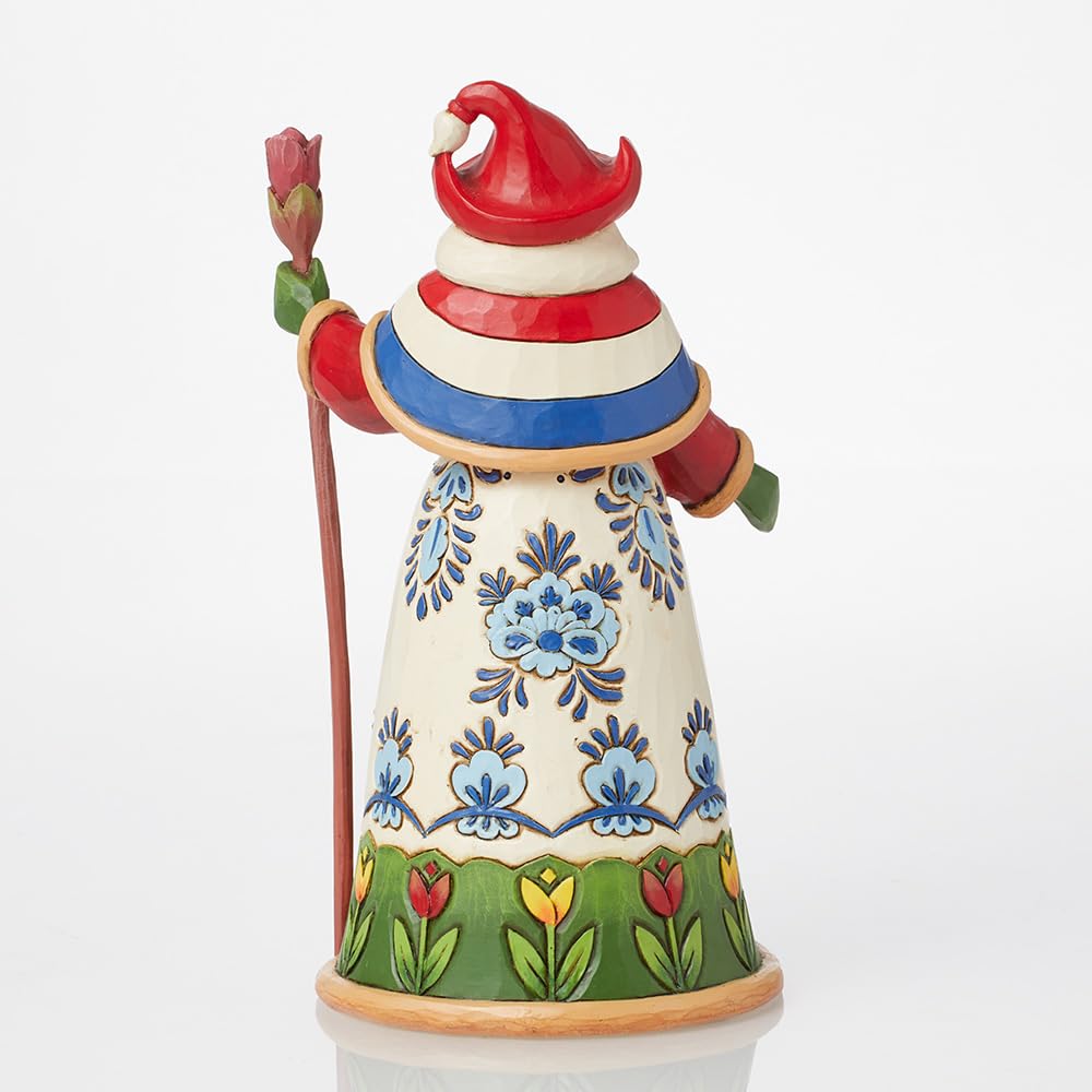Jim Shore gros plan peinture rosemaling Bleu Delft pour élégance