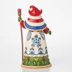 Jim Shore gros plan peinture rosemaling Bleu Delft pour élégance