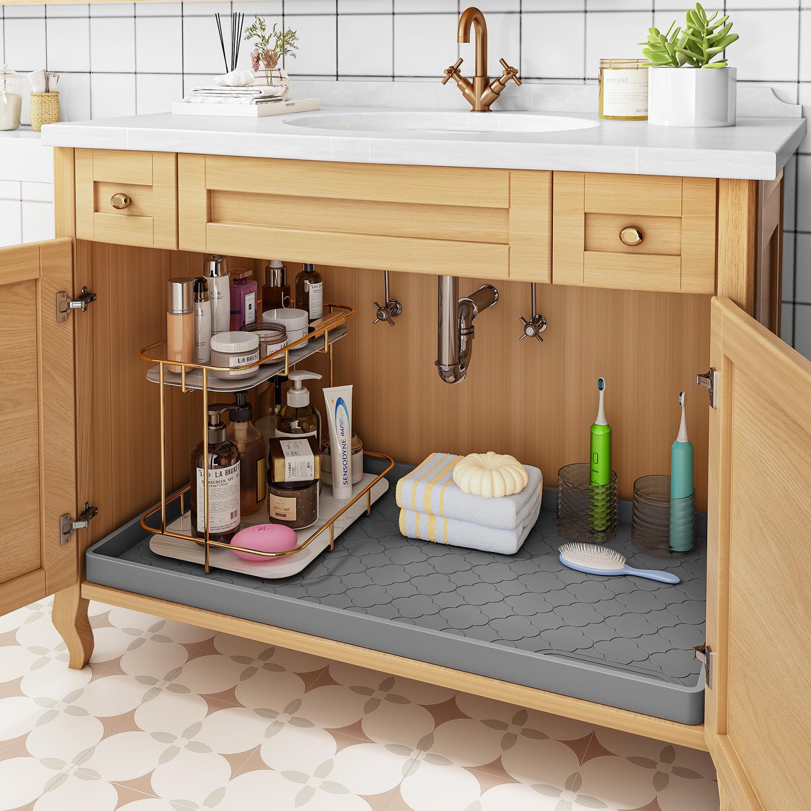 Jin&Bao détail du rebord 1,6 cm retenant efficacement les liquides