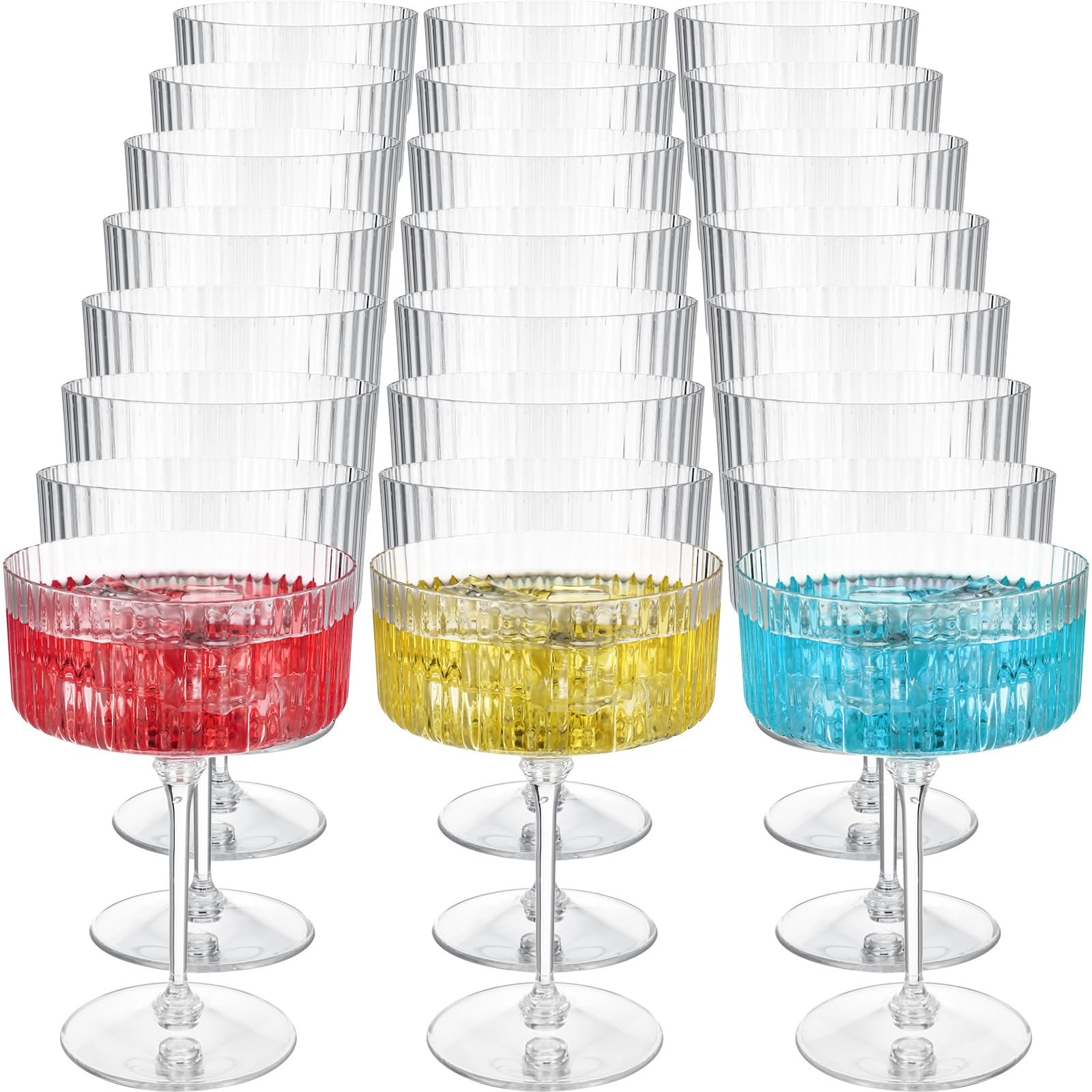 Jingmore vue avant du paquet de 24 verres pour service facile
