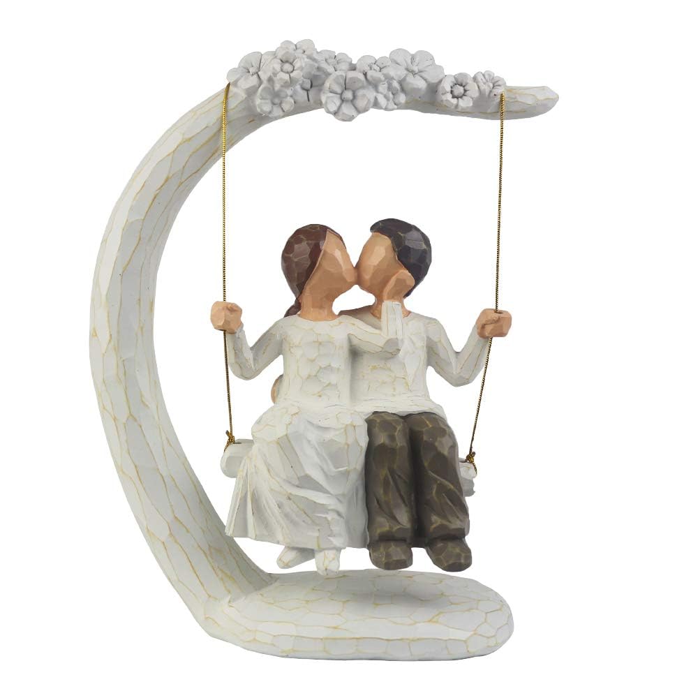 jinhuoba figurine couple devant montrant tendresse et esthétique décorative