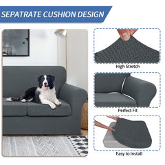 JIVINER housses de coussin séparées posées, ajustement précis et maintien