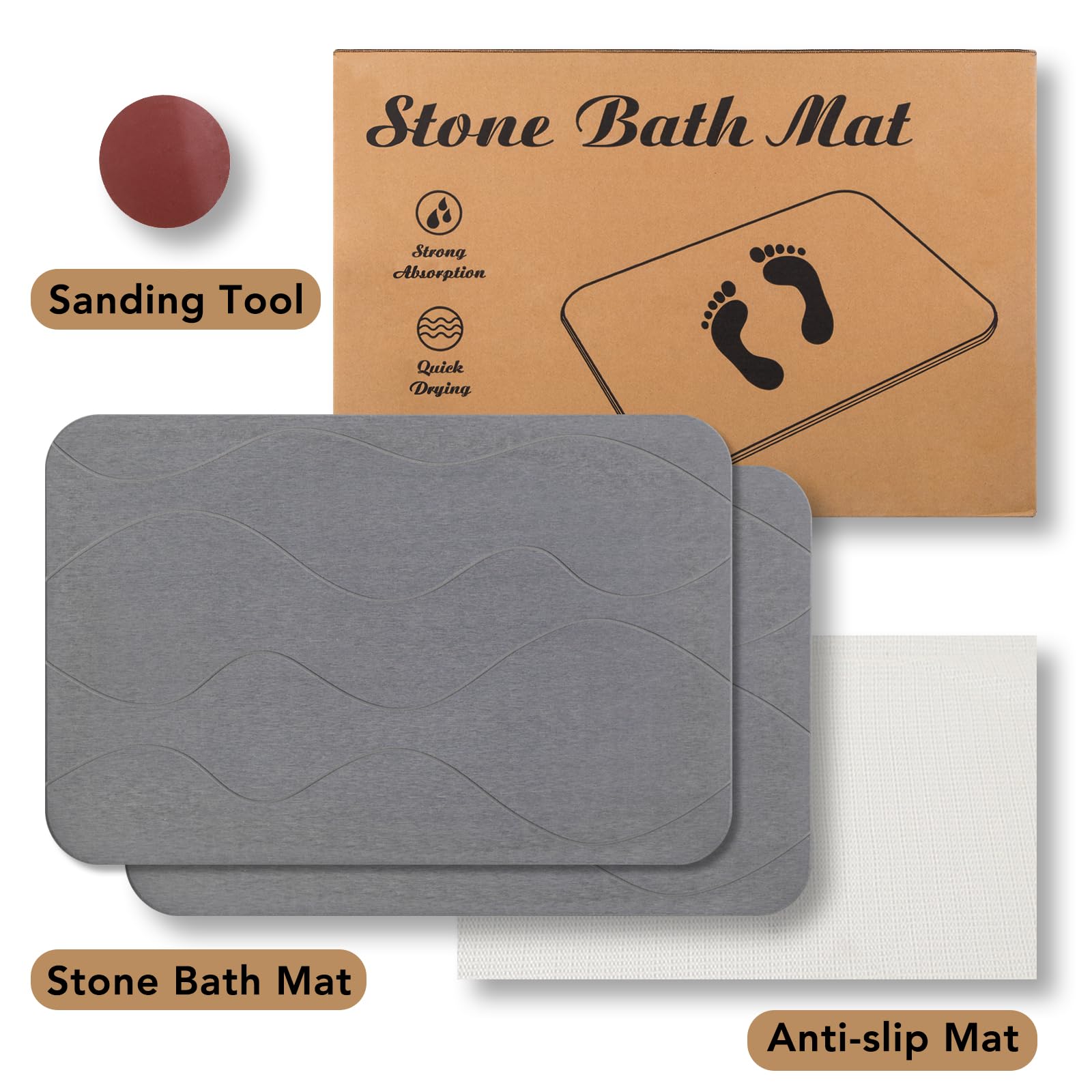 JIZEUO lot de 2 tapis côte à côte adapté aux usages multiples