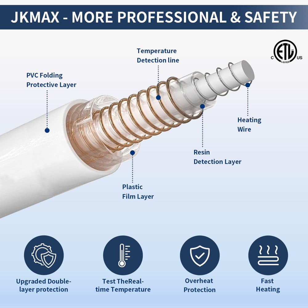 JKMAX comparaison de taille avec coussin, dimensions pratiques