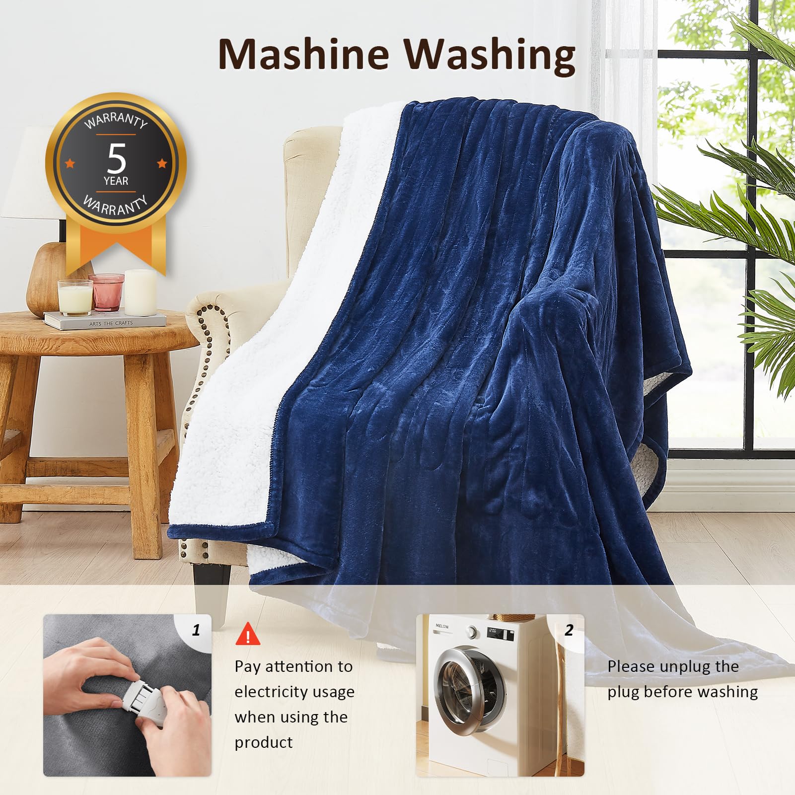 JKMAX plaid plié pour rangement, gain de place pratique