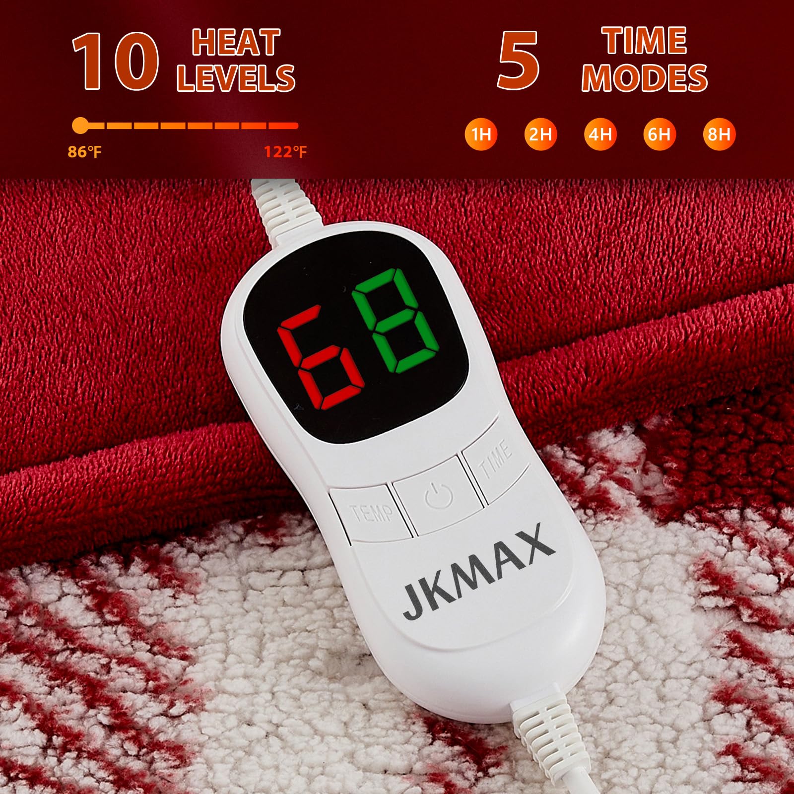 JKMAX zoom sherpa peluche isolation et chaleur