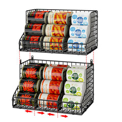 JKsmart vue de face de l'organiseur empilable montrant rangement ordonné
