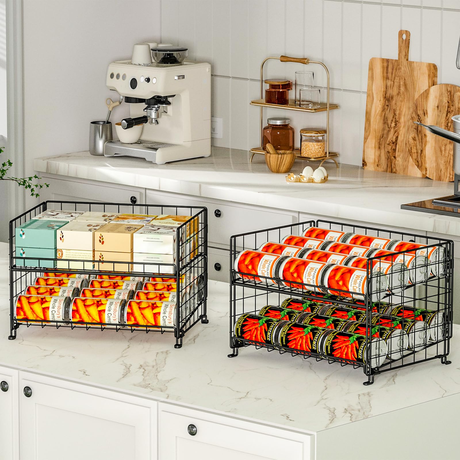 JKsmart rack rempli de boissons et snacks pour accès facile
