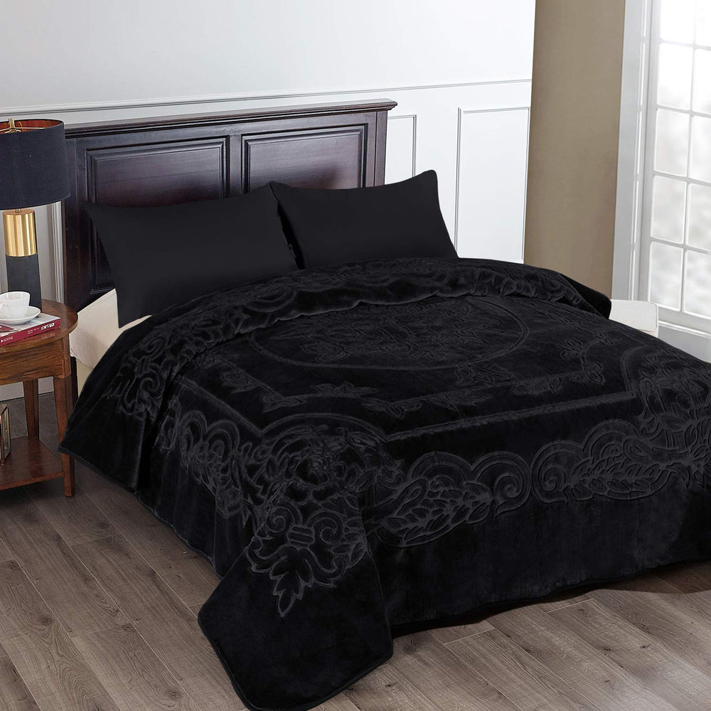 Couverture JML pliée montrant finition luxueuse et gain d’espace
