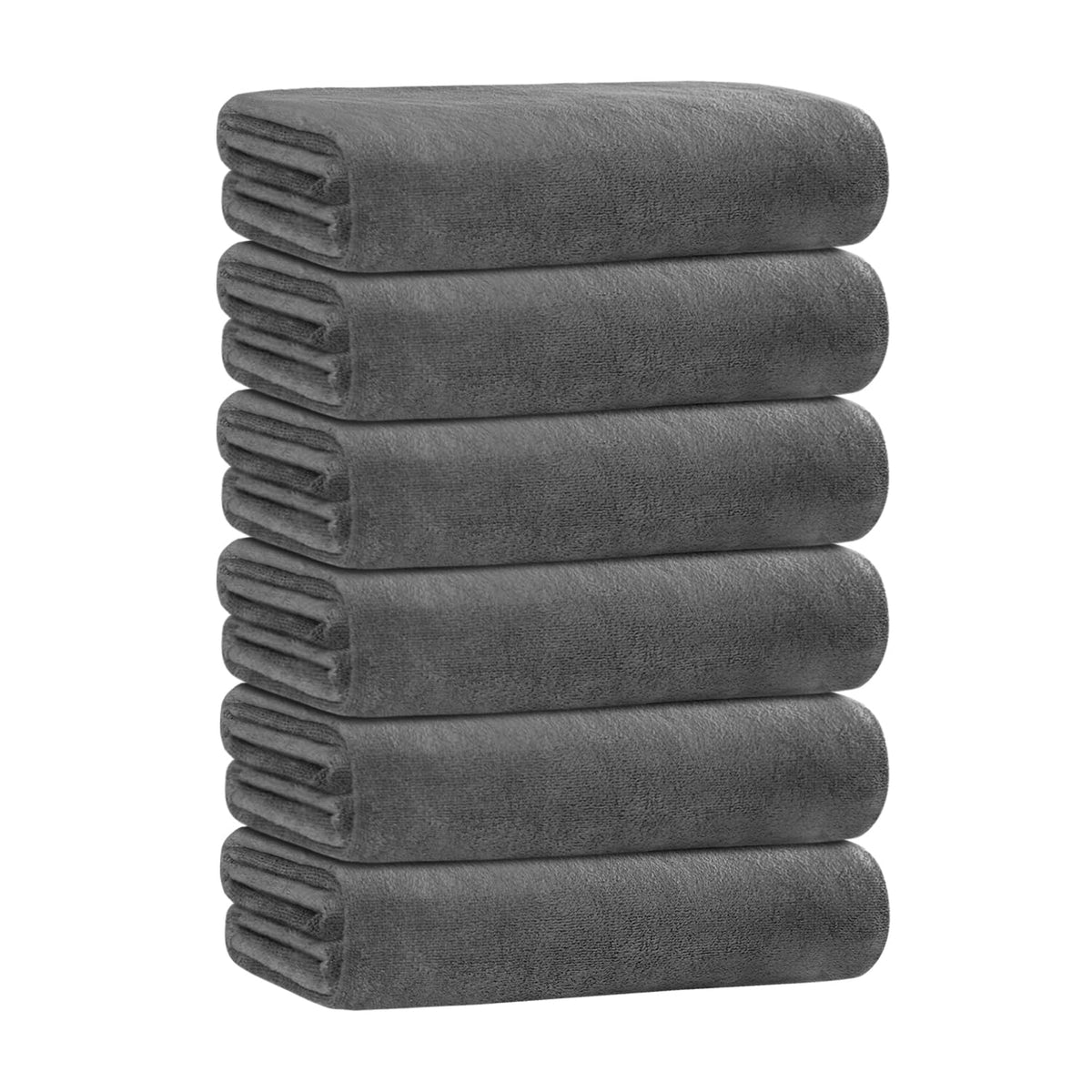 JML serviette face pliée gris montrant taille et finition, gain de rangement