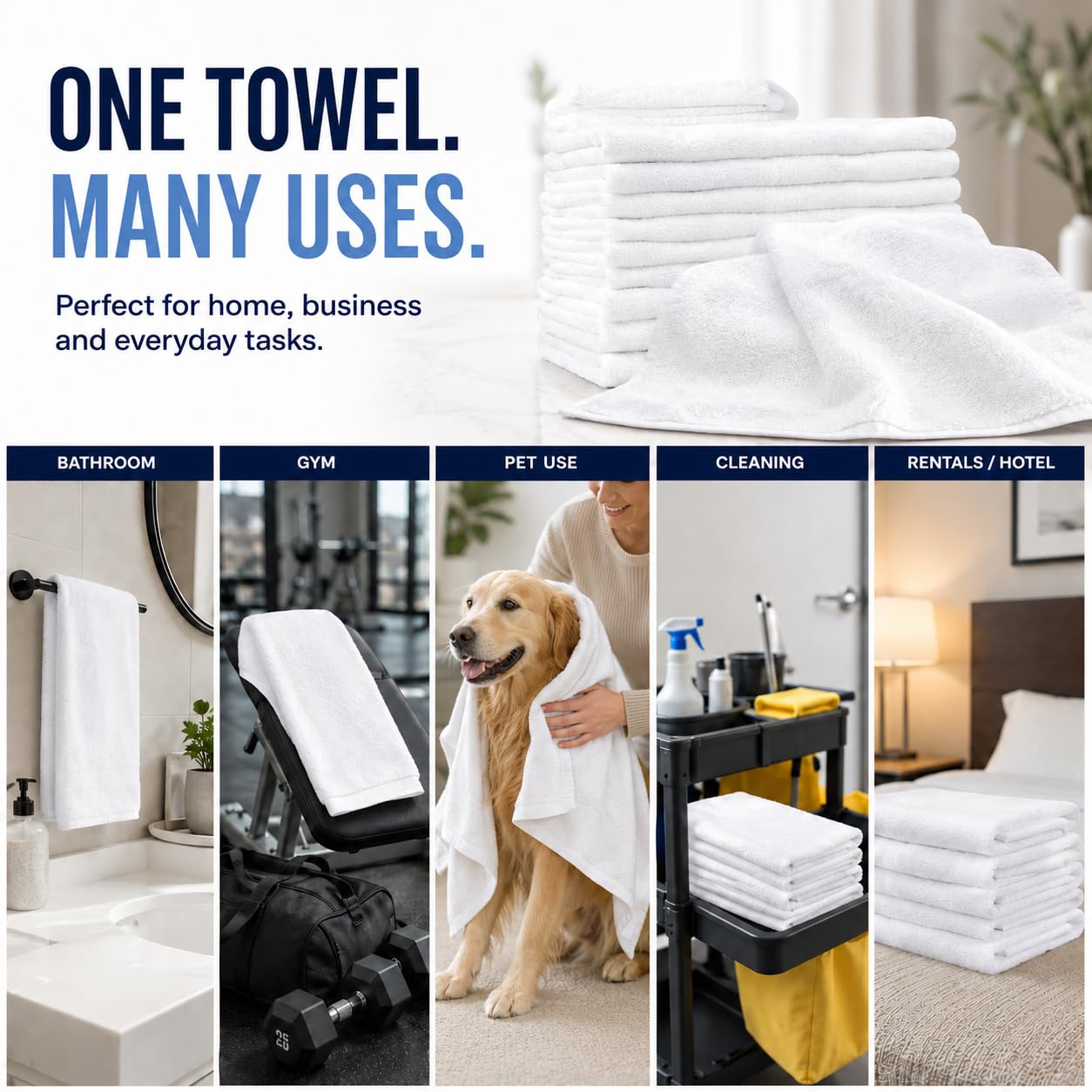 Jmr Usa Inc pile de serviettes dans armoire optimisant l'espace