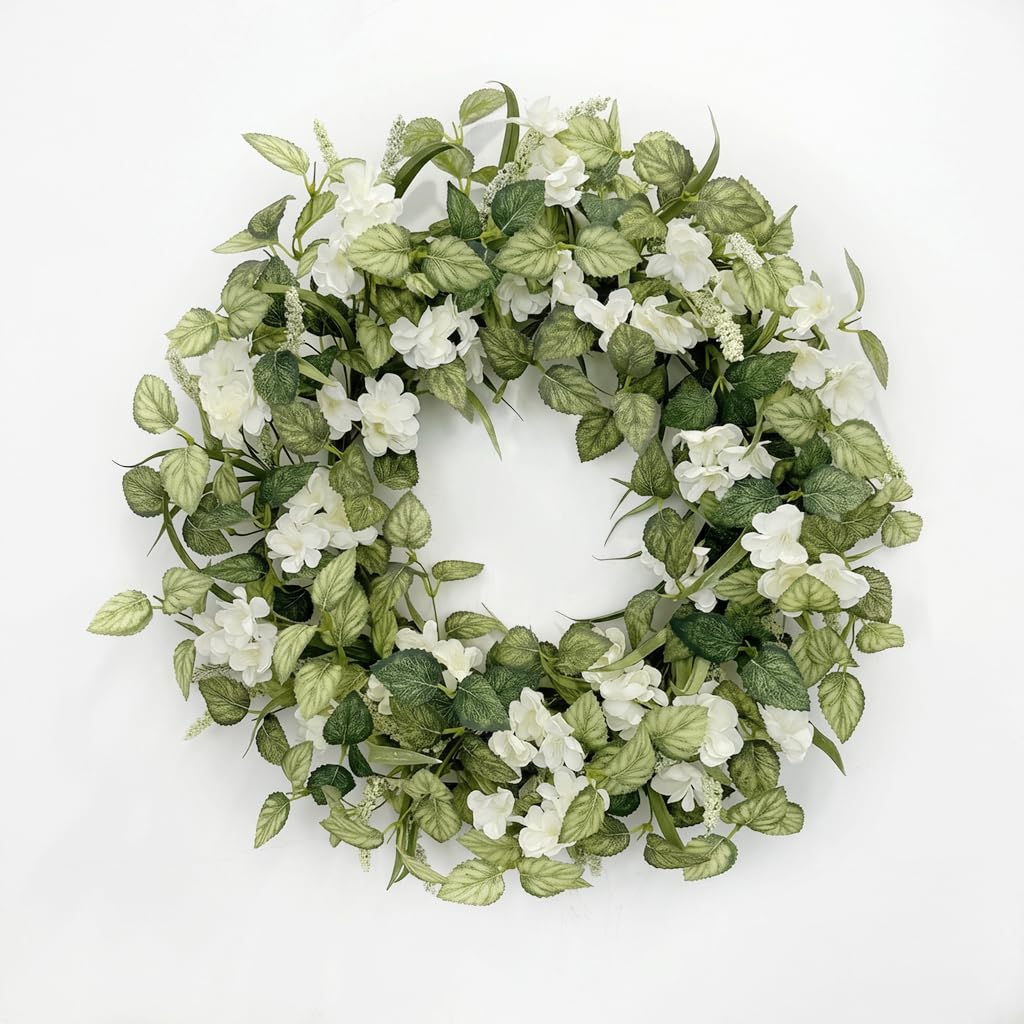 Jobflower couronne accrochée au porche, embellit entrée protégée