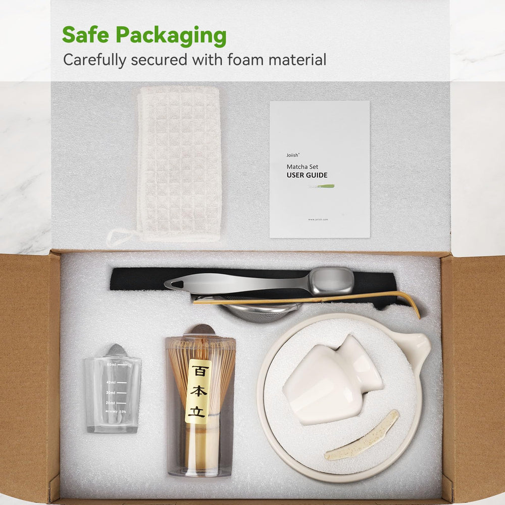 Joiish kit matcha 10 pièces arrangé, complet pour cérémonie maison