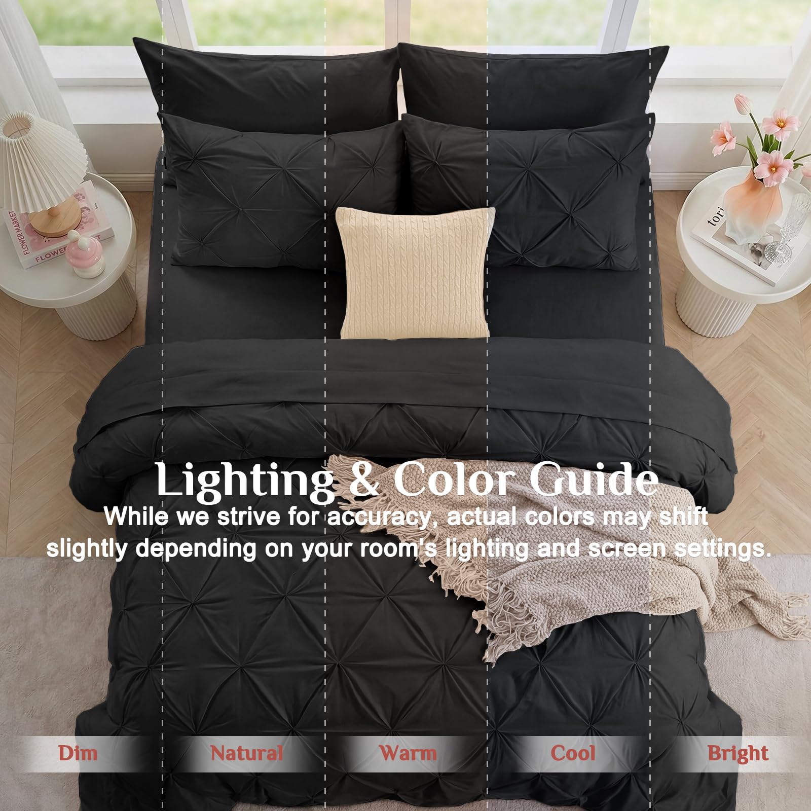 JOLLYVOGUE comparaison échelle montrant dimensions réelles sur matelas king