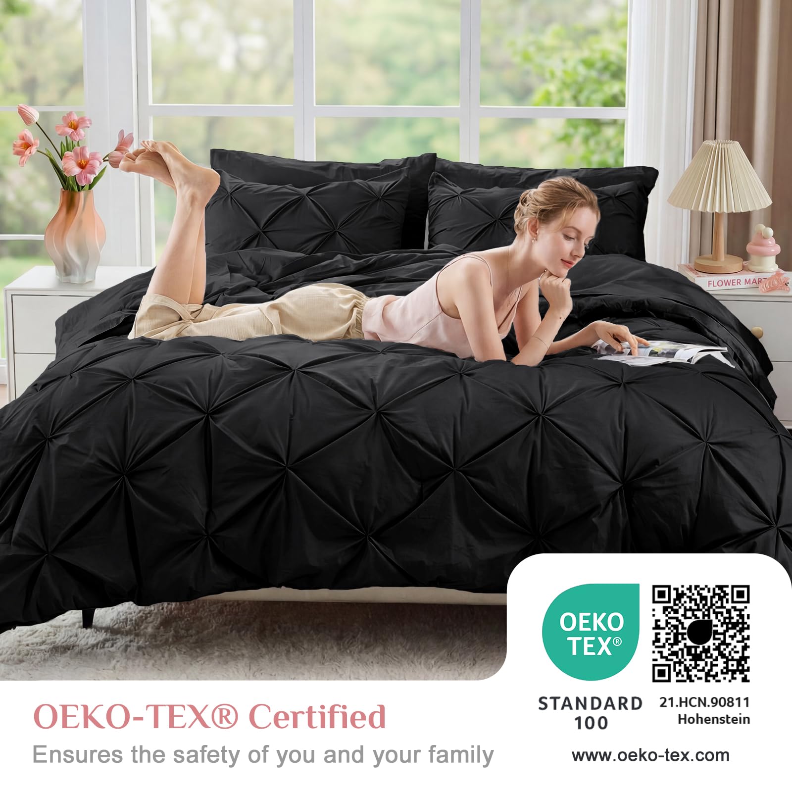 JOLLYVOGUE couette posée sur lit king illustrant confort et finition soignée