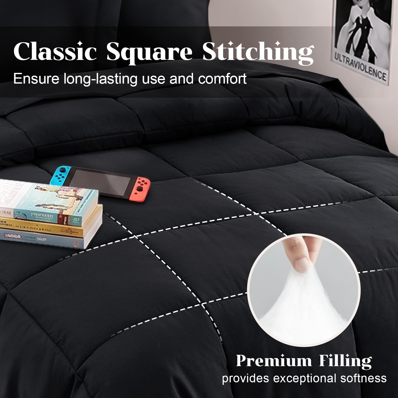 JOLLYVOGUE détail du quilting quadrillé montrant maintien du garnissage et durabilité