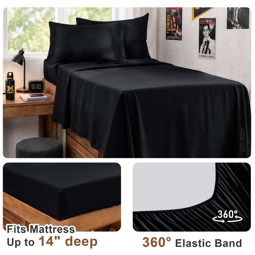 JOLLYVOGUE drap-housse poches profondes en action confortable sur matelas épais