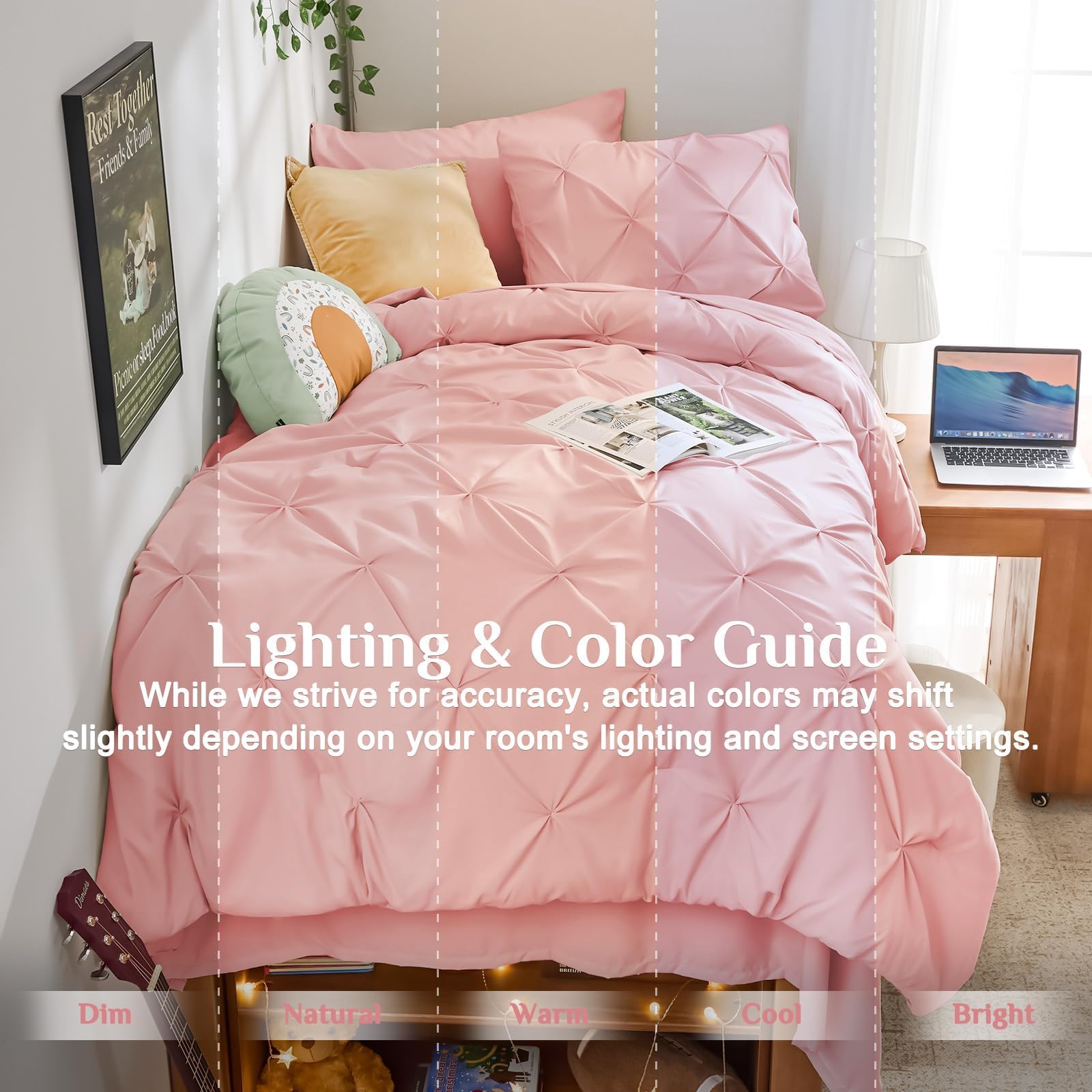 JOLLYVOGUE scène de chambre rose montrant rendu décoratif et ambiance cosy