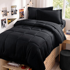 JOLLYVOGUE vue frontale de l’ensemble twin montrant design noir et allure cosy