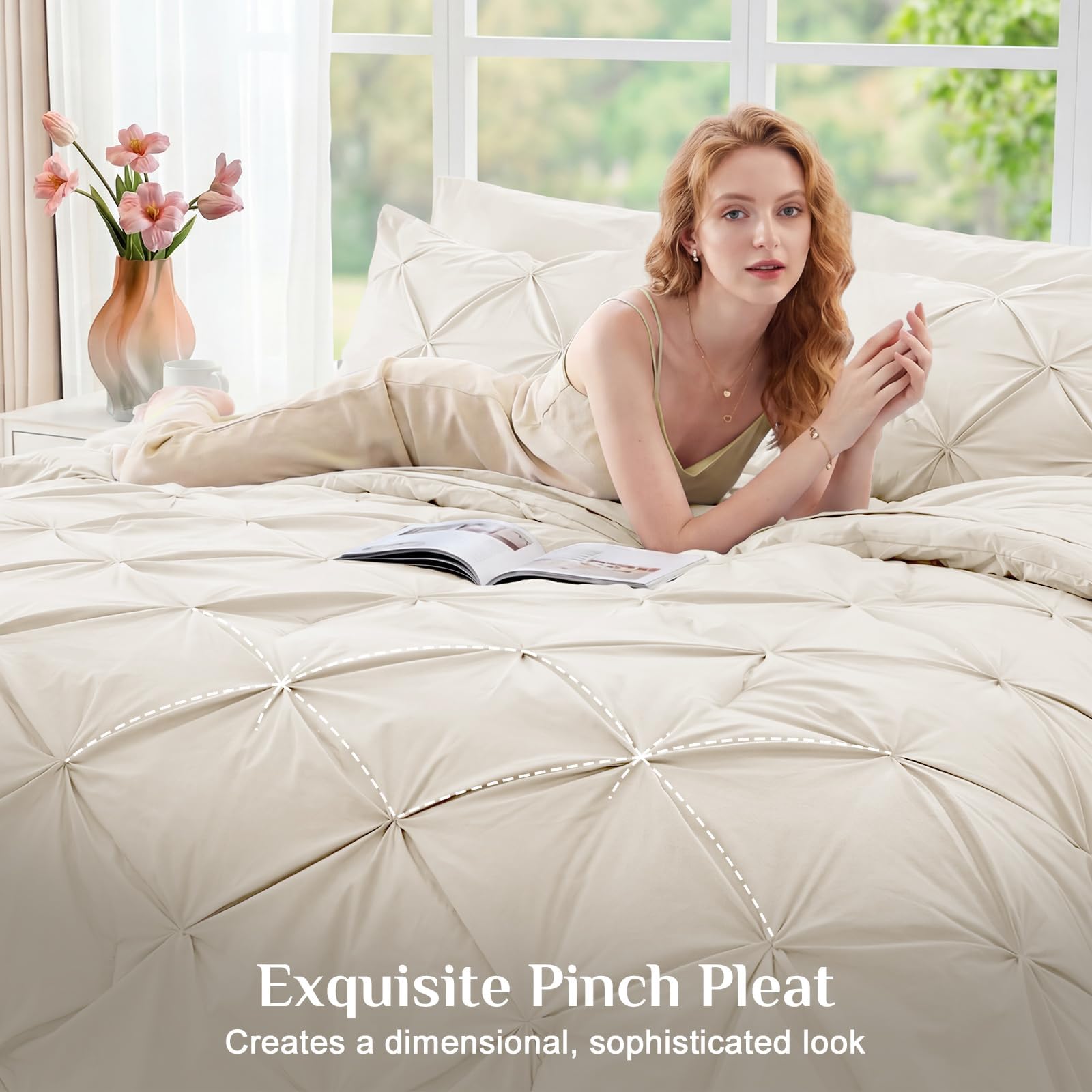 JOLLYVOGUE texture pintuck gros plan, relief décoratif et élégant