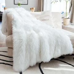 JONIYEAR face avant du plaid blanc, apporte chaleur décorative