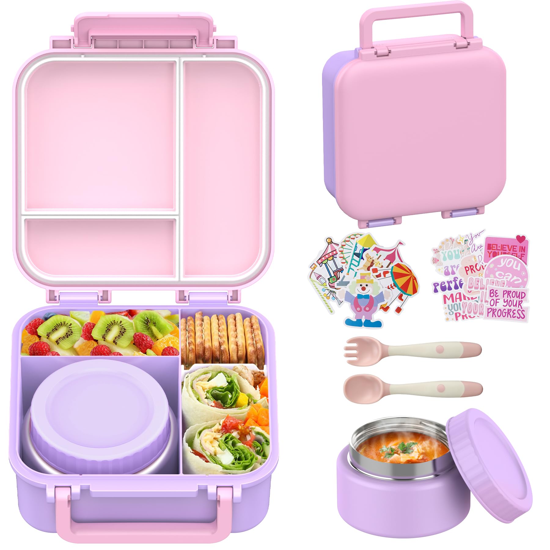 JOOPETALK face avant de la boîte bento montrant fermeture sécurisée et poignée pratique