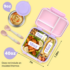 JOOPETALK gros plan du thermos 9oz en acier inoxydable pour repas chauds ou froids
