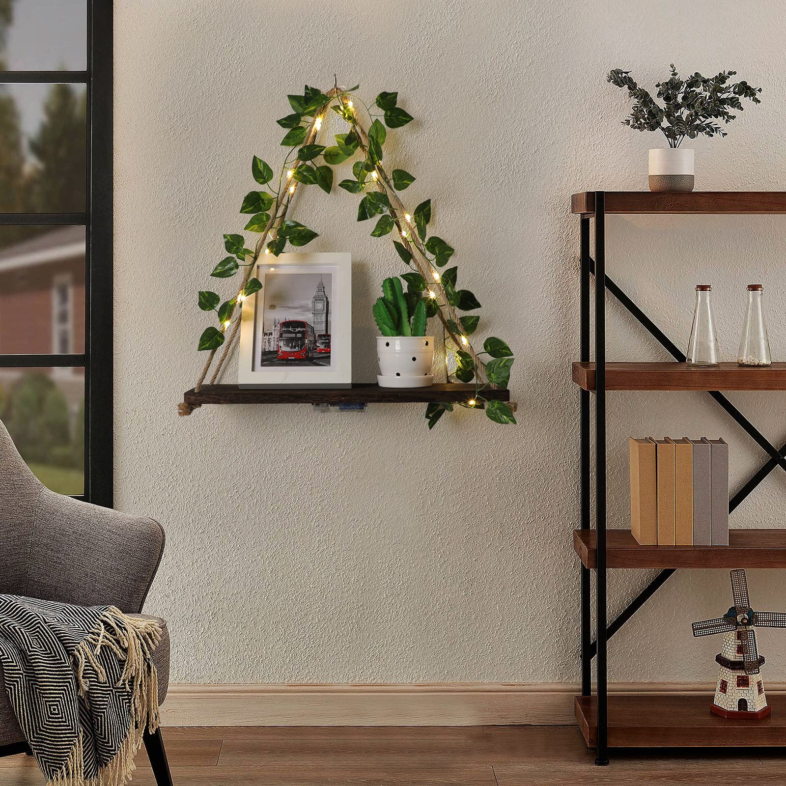JOPSTDI étagères en situation salon décorées pour inspiration déco