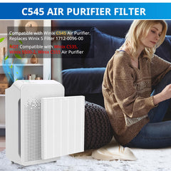 JORAIR filtre C545 posé prêt à s’insérer dans Winix C545 pour compatibilité
